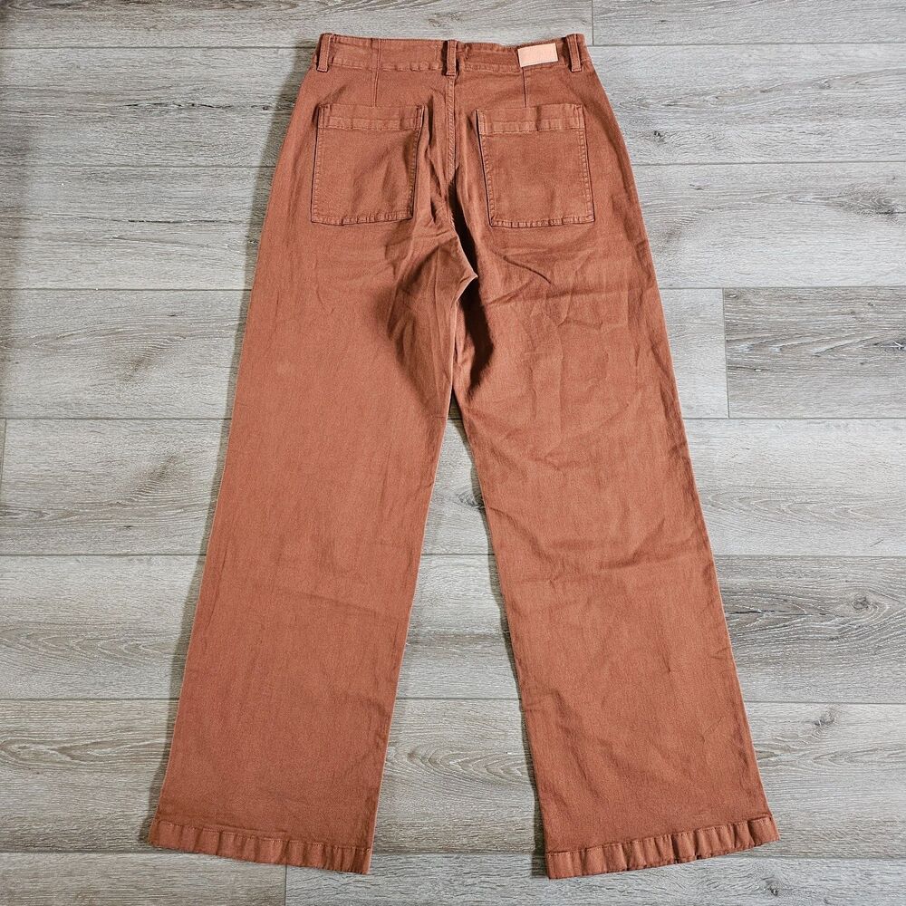 NWT Pistola Penny Super High Rise Wide Leg Pants Womens 30 in Spice Stretch Boho - Picture 3 of 6